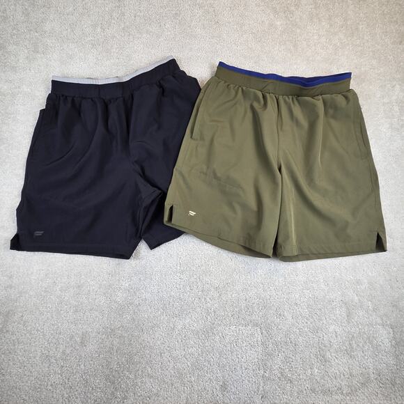 Fabletics Other - Fabletics Fundamental Shorts Mens Medium Green Black Lot (2) Athletic Gym 7 in